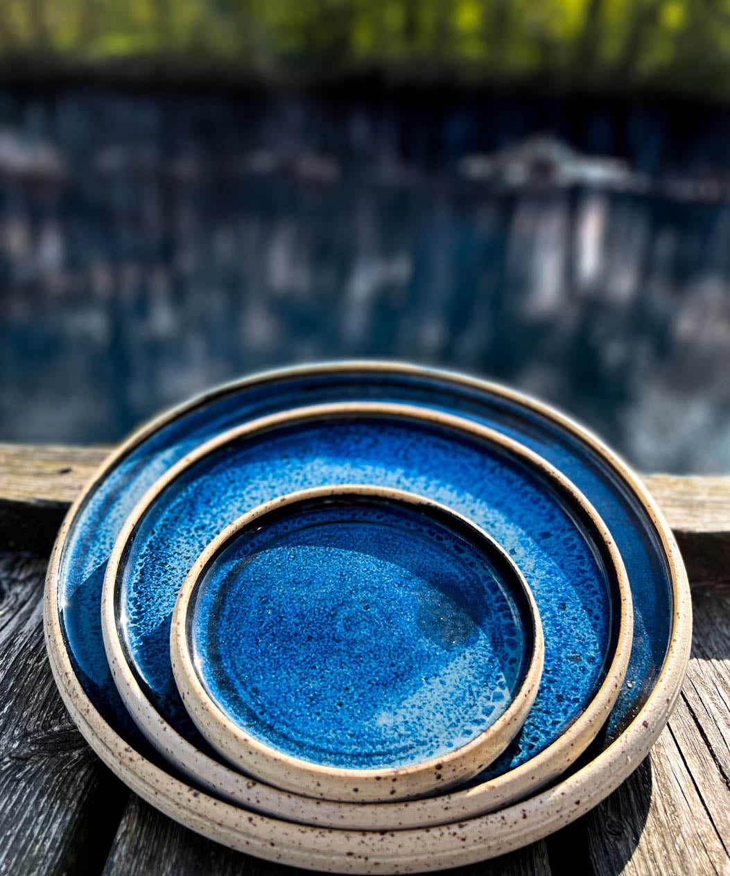 Håndlavet Keramik middagstallerken | LAGUNA by Vang | Kerama 3